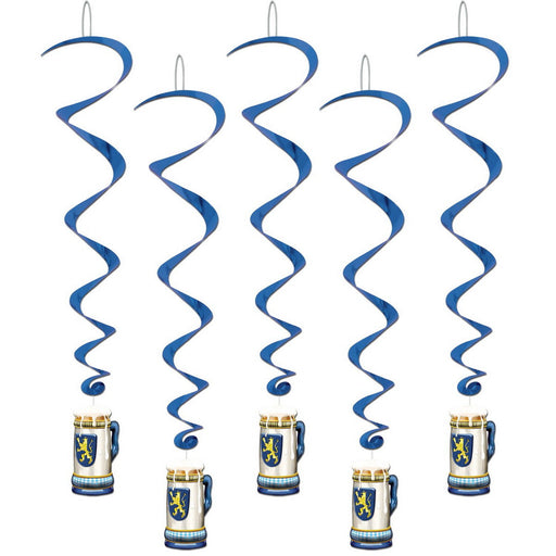 Oktoberfest Whirls – 3' 4" – (5/Pkg) by Beistle
