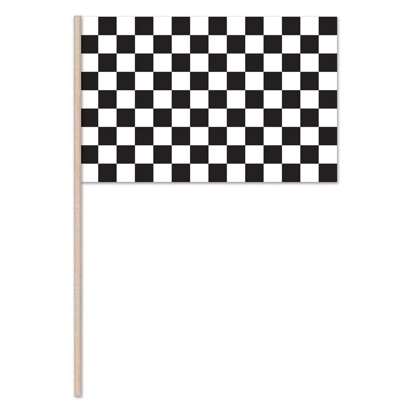 Checkered Flag - Plastic – 11" x 17" by Beistle for Racing Flags