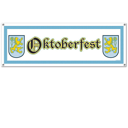 Oktoberfest Sign Banner – 5' x 21" – (1/Pkg) by Beistle All-Weather