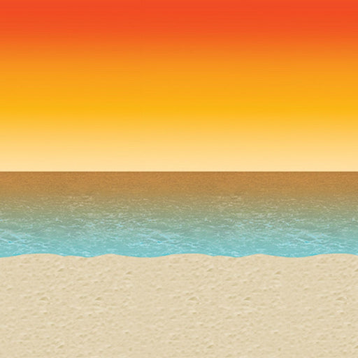 Luau Sunset Backdrop – 4' x 30' – (1/Pkg) by Beistle Backdrops