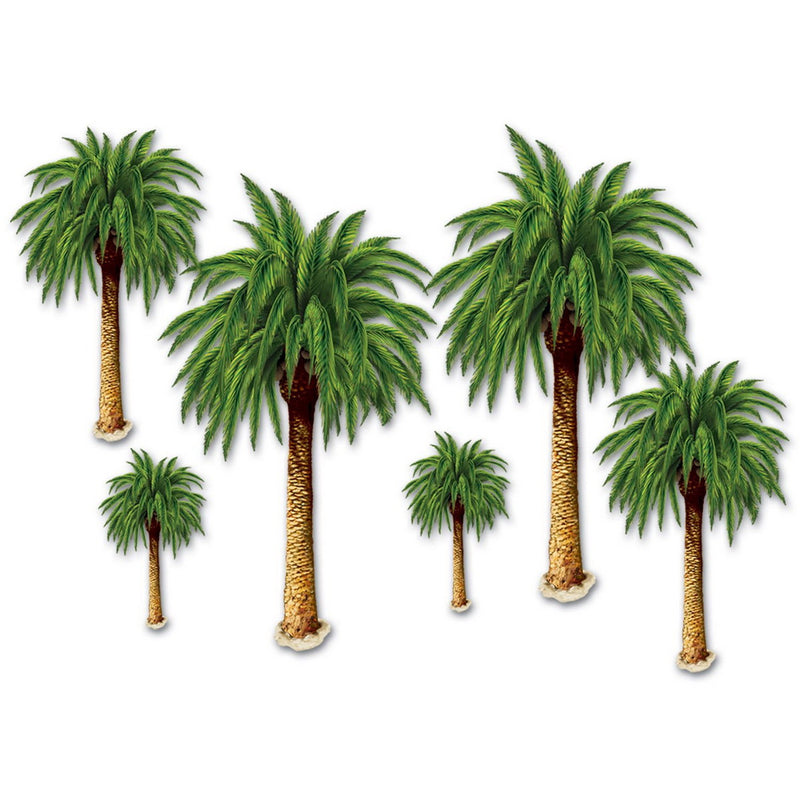 Palm Tree Props – 18"-4' – (6/Pkg) by Beistle for Luau