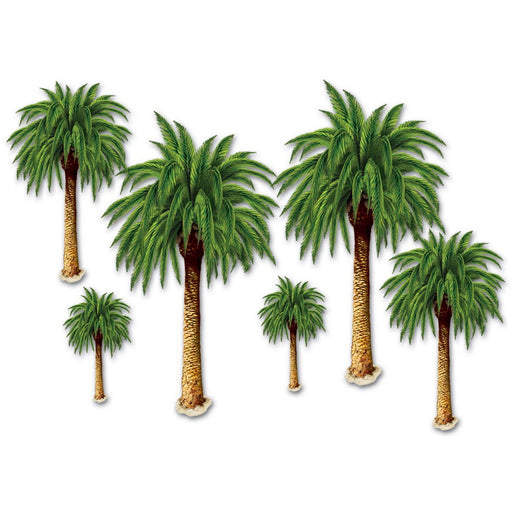 Palm Tree Props – 18"-4' – (6/Pkg) by Beistle for Luau