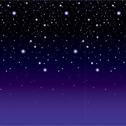 Starry Night Backdrop – 4' x 30' – (1/Pkg) by Beistle for Awards Night Backdrops