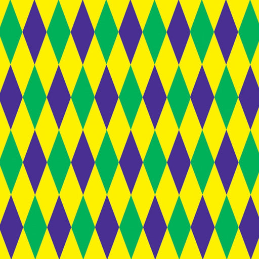 Mardi Gras Harlequin Backdrop – 4' x 30' – (1/Pkg) by Beistle Backdrops