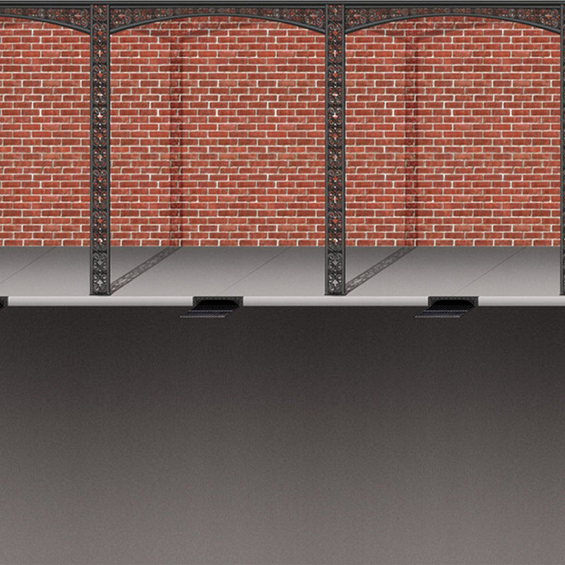 Mardi Gras Brick Wall & Street Backdrop – 4' x 30' – (1/Pkg) by Beistle Backdrops
