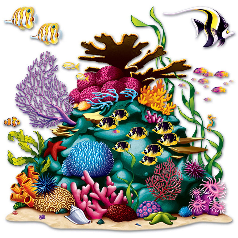 Coral Reef Prop – 5' 3" x 5' 3" – (1/Pkg) by Beistle for Under The Sea Props