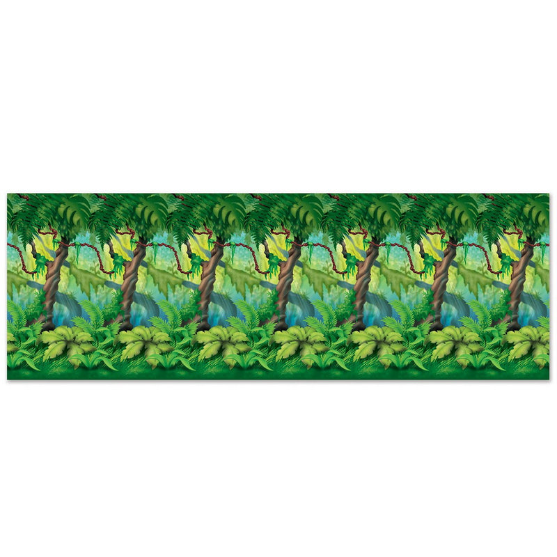 Jungle Trees Backdrop – 4' x 30' – (1/Pkg) by Beistle Backdrops