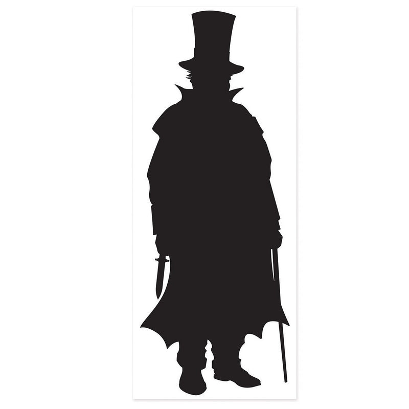 Villain Silhouette – 30" x 6' – (1/Pkg) by Beistle for Sherlock Holmes Door Covers