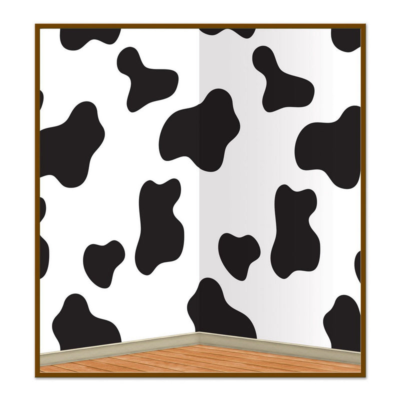Cow Print Backdrop – 4' x 30' – (1/Pkg) by Beistle for Farm Backdrops