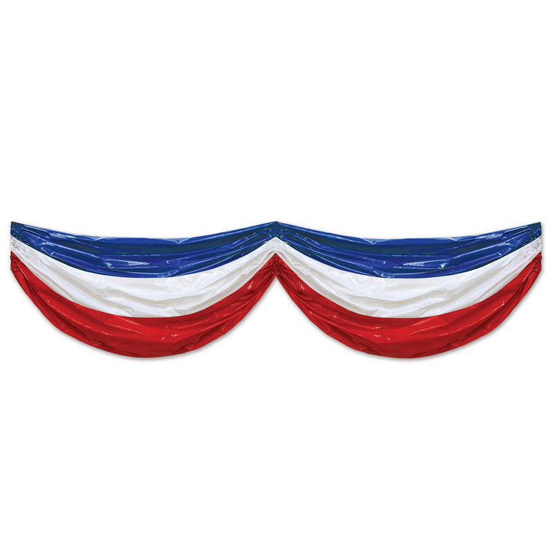 Patriotic Plastic Bunting – 3' x 15' – (1/Pkg) by Beistle