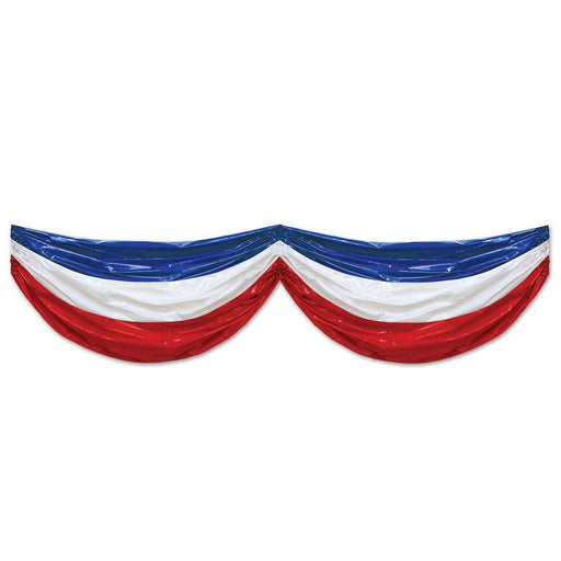 Patriotic Plastic Bunting – 3' x 15' – (1/Pkg) by Beistle