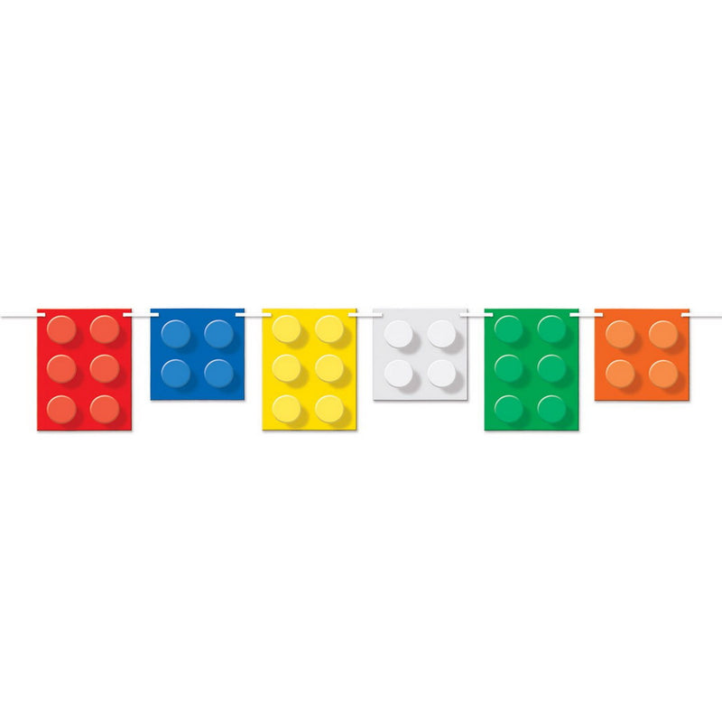 Building Blocks Streamer – 9" x 6' – (1/Pkg) by Beistle Streamers