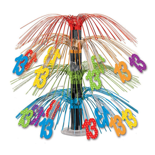 "13" Cascade Centerpiece – 18" – (1/Pkg) by Beistle for Age-specific birthday Icon Cascades