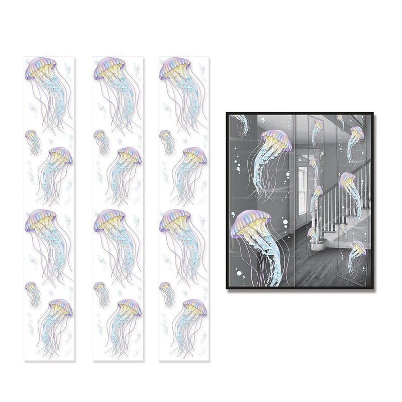 Jellyfish Party Panels – 12" x 6' – (3/Pkg) by Beistle for Under The Sea