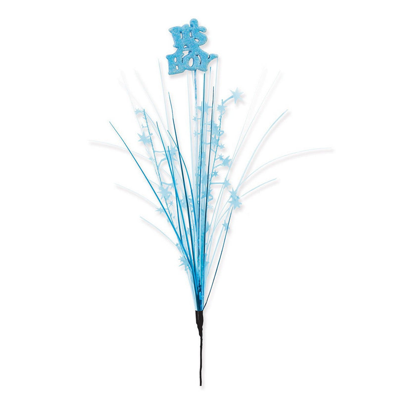 Glittered It's A Boy Metallic Star Spray – 23" – (1/Pkg) by Beistle for Baby Shower Metallic Sprays