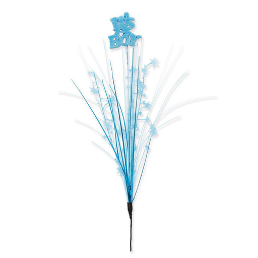 Glittered It's A Boy Metallic Star Spray – 23" – (1/Pkg) by Beistle for Baby Shower Metallic Sprays