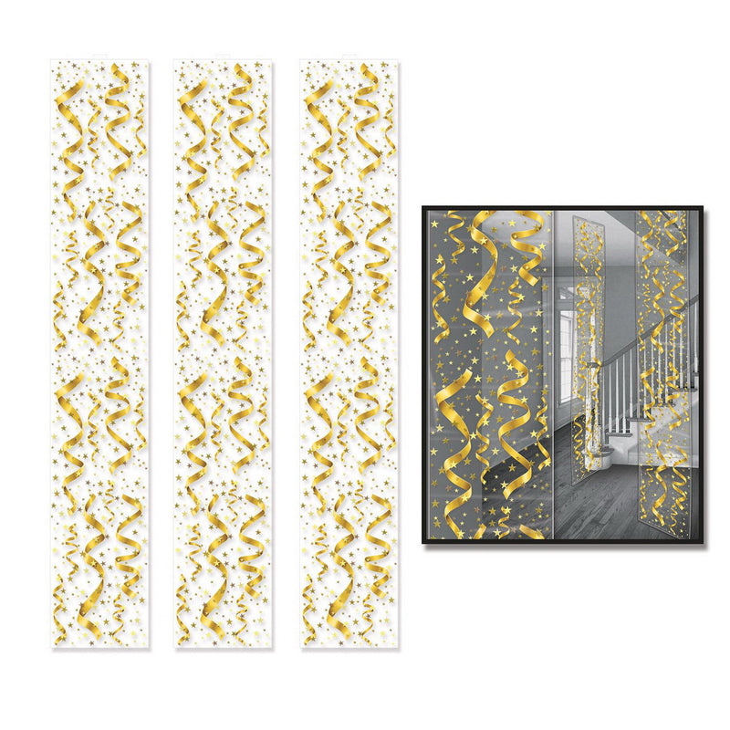 Serps & Confetti Party Panels – 12" x 6' – (3/Pkg) by Beistle for New Years