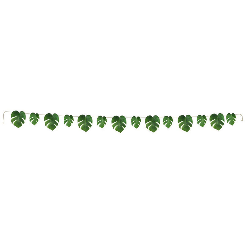 Fabric Tropical Palm Leaves Streamer – 8" x 9' – (1/Pkg) by Beistle for Jungle Streamers