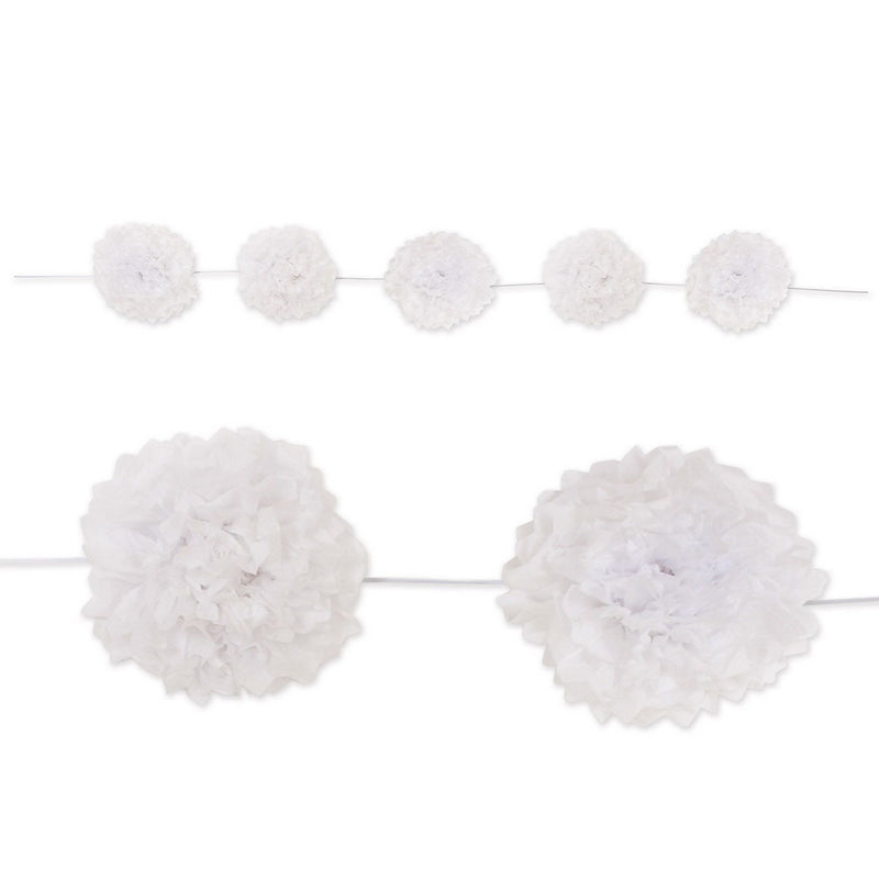 Tissue Flower Garland – 10" x 8' – (1/Pkg) by Beistle for Wedding