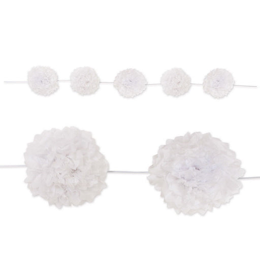Tissue Flower Garland – 10" x 8' – (1/Pkg) by Beistle for Wedding