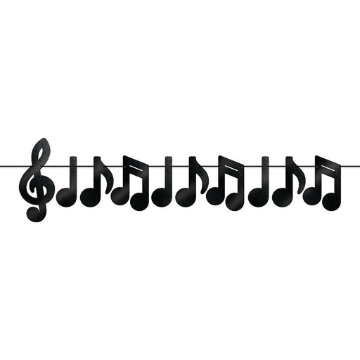 Foil Musical Notes Streamer – 13¾" x 6' – (1/Pkg) by Beistle Streamers
