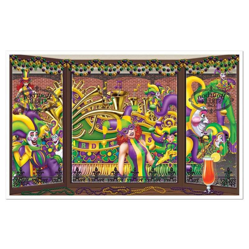 Mardi Gras Insta-View – 3' 2" x 5' 2" – (1/Pkg) by Beistle