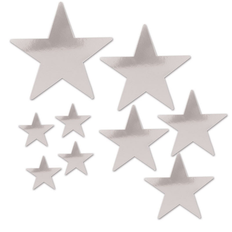 Pkgd Foil Star Cutouts – Asstd – (9/Pkg) by Beistle for General occasion