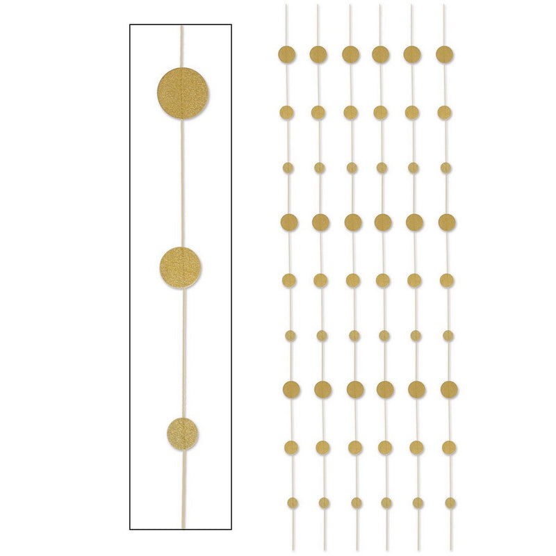 Glittered Dot Stringers – 6' – (6/Pkg) by Beistle for General occasion