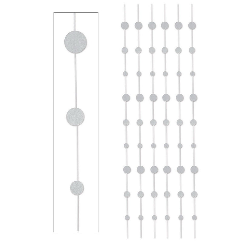 Glittered Dot Stringers – 6' – (6/Pkg) by Beistle for General occasion