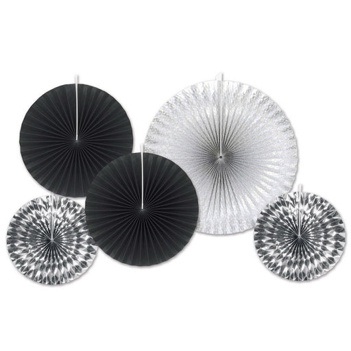 Assorted Paper & Foil Decorative Fans – Asstd – (5/Pkg) by Beistle for New Years