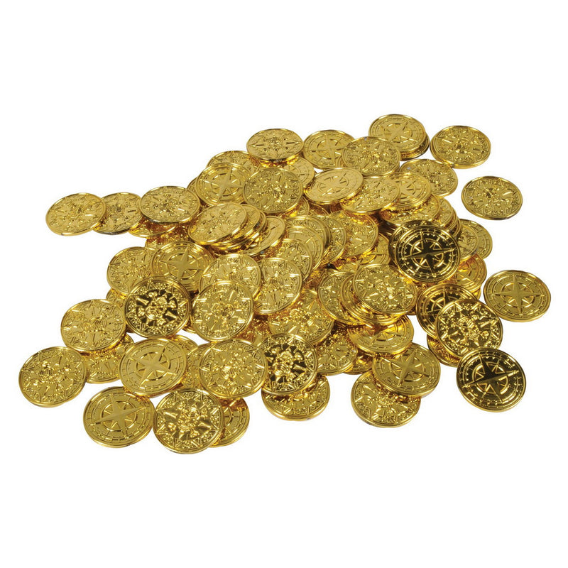 Plastic Pirate Coins – 1½" – (100/Pkg) by Beistle Plastic Coins/Favors