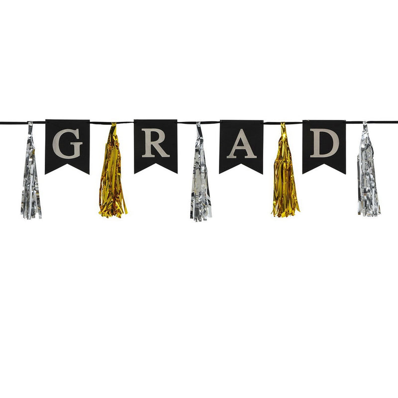 Grad Tassel Streamer – 13" x 6' 6" – (1/Pkg) by Beistle for Graduation Streamers