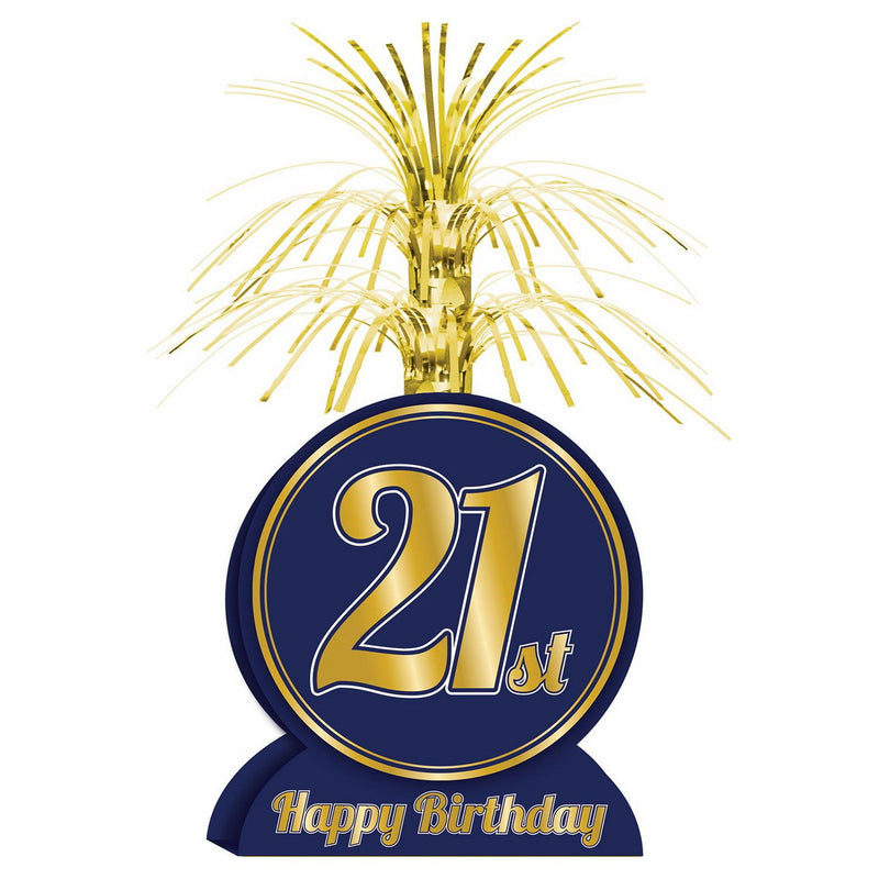 "21st" Birthday Centerpiece – 13" – (1/Pkg) by Beistle for 21st Birthday Cascades