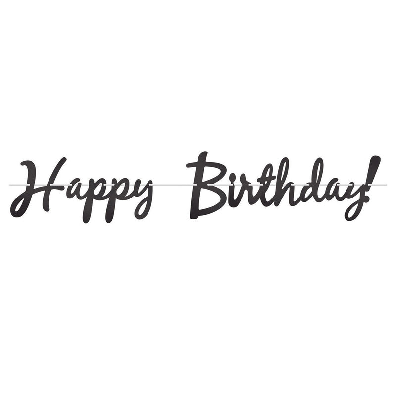 Foil Happy Birthday! Streamer – 9" x 5' – (1/Pkg) by Beistle Streamers