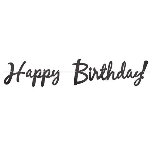 Foil Happy Birthday! Streamer – 9" x 5' – (1/Pkg) by Beistle Streamers