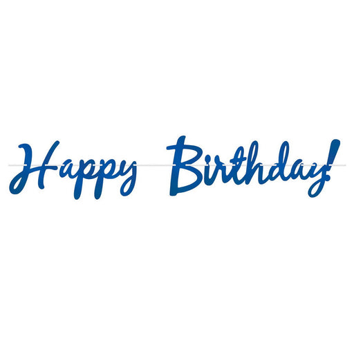 Foil Happy Birthday! Streamer – 9" x 5' – (1/Pkg) by Beistle Streamers