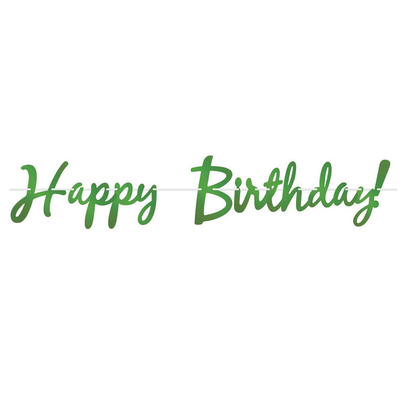 Foil Happy Birthday! Streamer – 9" x 5' – (1/Pkg) by Beistle Streamers