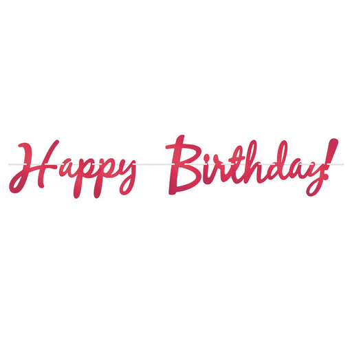 Foil Happy Birthday! Streamer – 9" x 5' – (1/Pkg) by Beistle Streamers