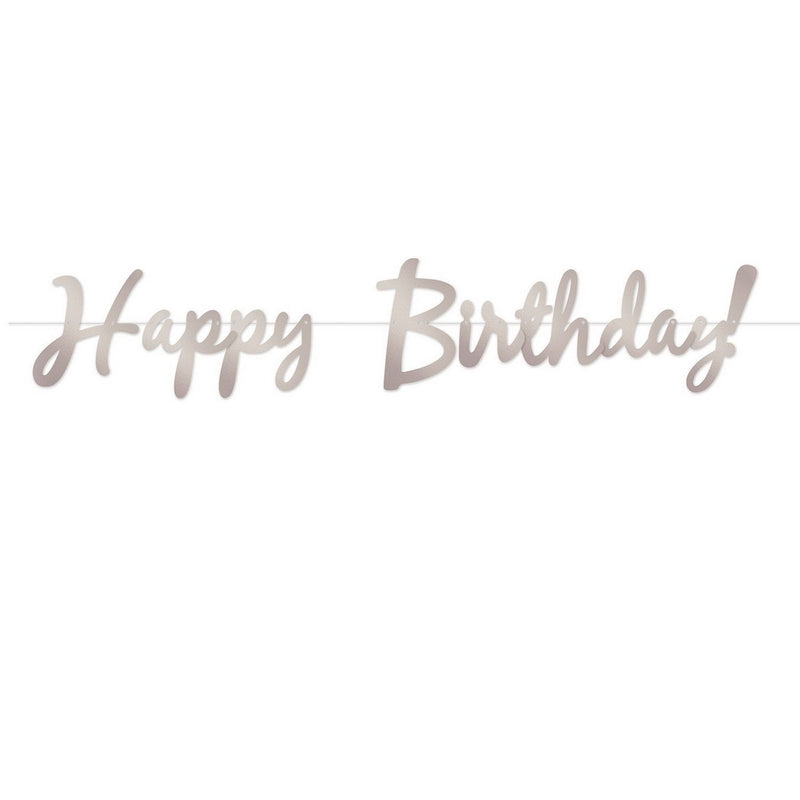 Foil Happy Birthday! Streamer – 9" x 5' – (1/Pkg) by Beistle Streamers