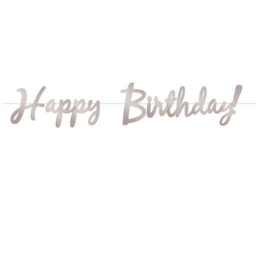 Foil Happy Birthday! Streamer – 9" x 5' – (1/Pkg) by Beistle Streamers