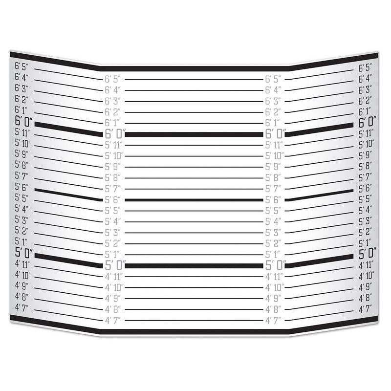 Mug Shot Lineup Photo Prop – 3' 1" x 25" – (1/Pkg) by Beistle for Crime Scene Photo Props