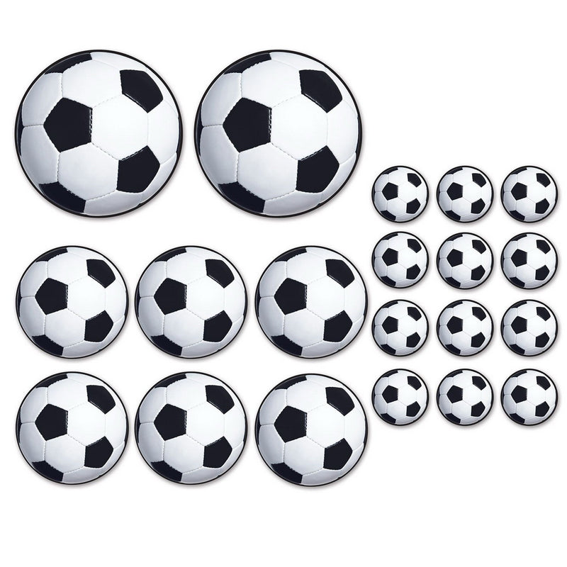 Soccer Ball Cutouts – Asstd – (20/Pkg) by Beistle Printed