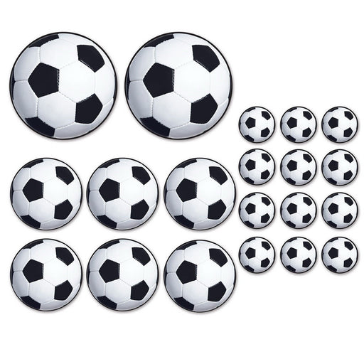 Soccer Ball Cutouts – Asstd – (20/Pkg) by Beistle Printed