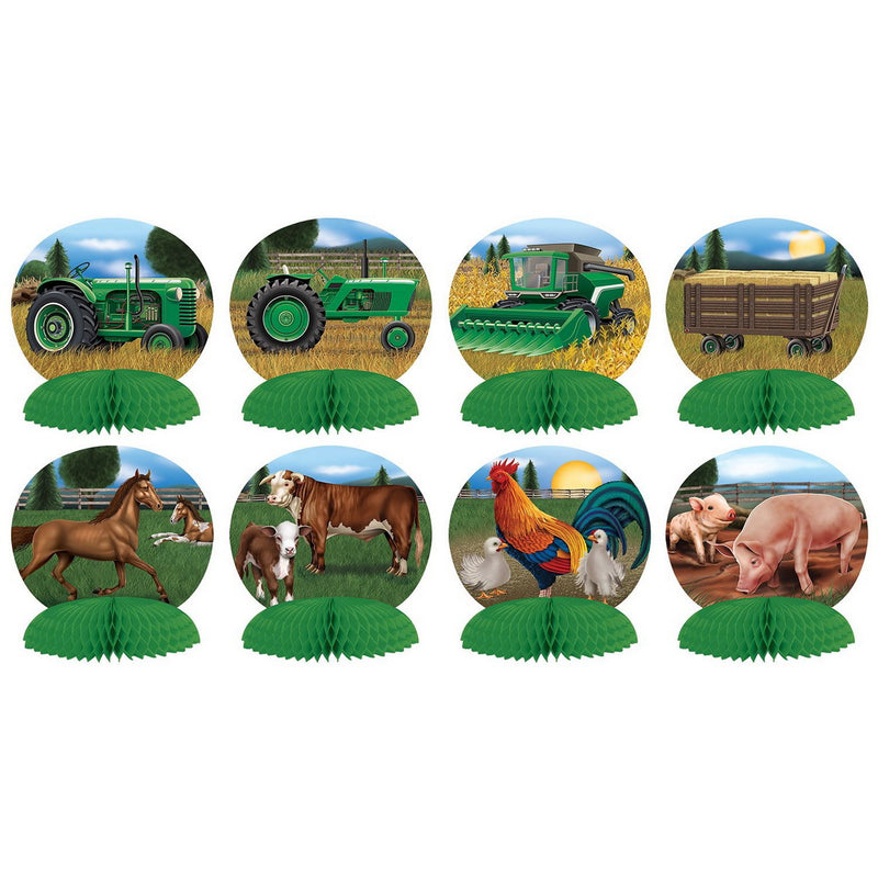 Farm Mini Centerpieces – 4½" – (8/Pkg) by Beistle Tissue
