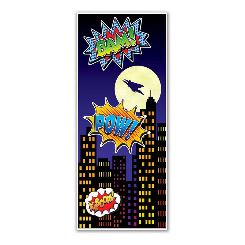 Hero Door Cover – 6' x 30" – (1/Pkg) by Beistle for Heroes Door Covers