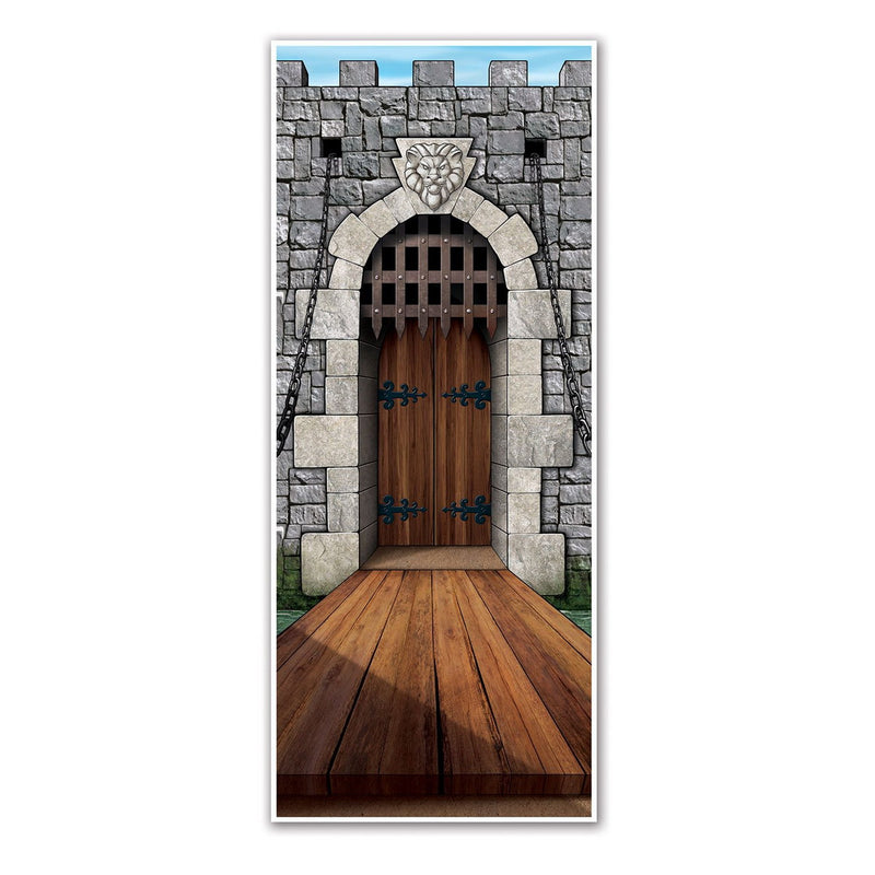 Castle Door Cover – 6' x 30" – (1/Pkg) by Beistle for Medieval Door Covers