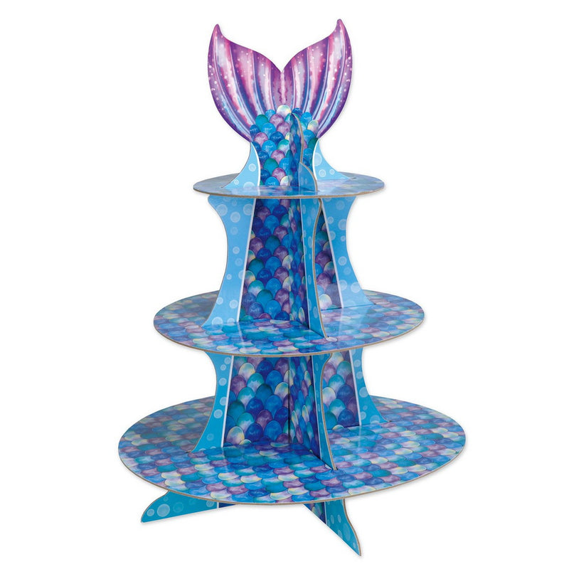 Mermaid Cupcake Stand – 16" – (1/Pkg) by Beistle Cake/Cupcake Stands