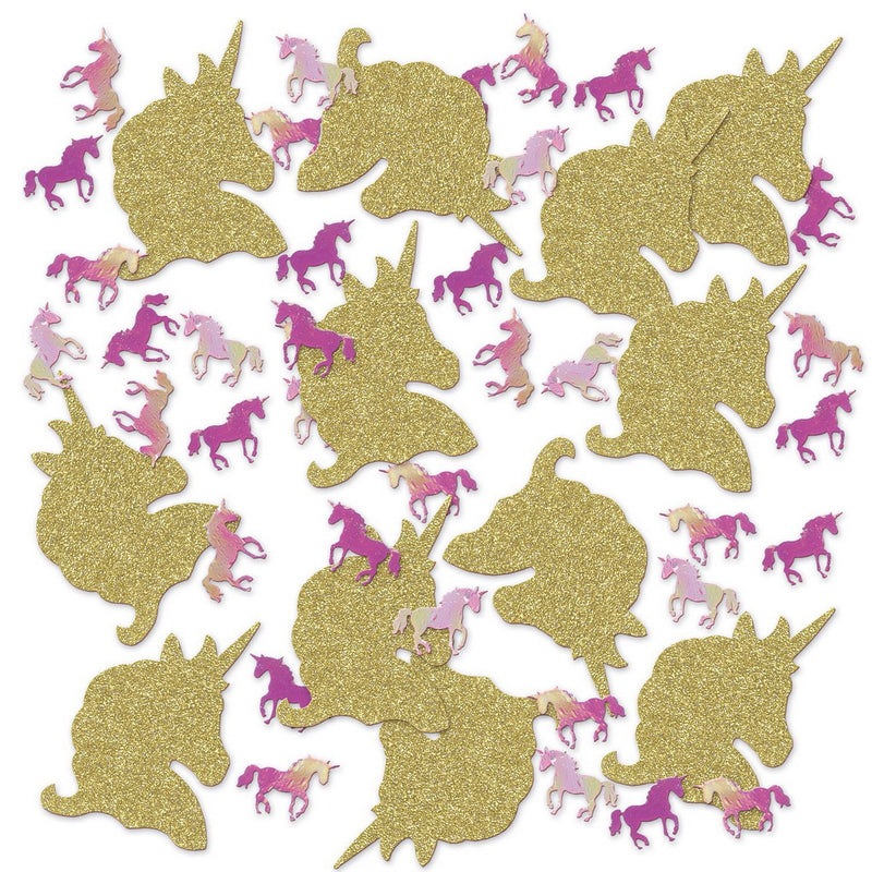 Unicorn Deluxe Sparkle Confetti – (2–½ Oz Pkgs/Pkg) by Beistle