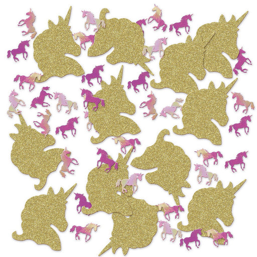 Unicorn Deluxe Sparkle Confetti – (2–½ Oz Pkgs/Pkg) by Beistle