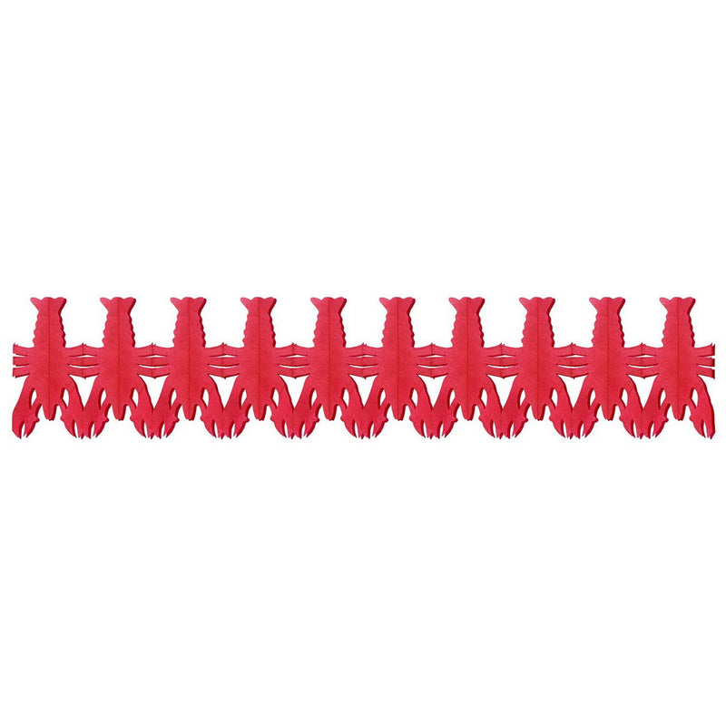 Crawfish Garland – 9" x 14' – (1/Pkg) by Beistle for Mardi Gras Tissue